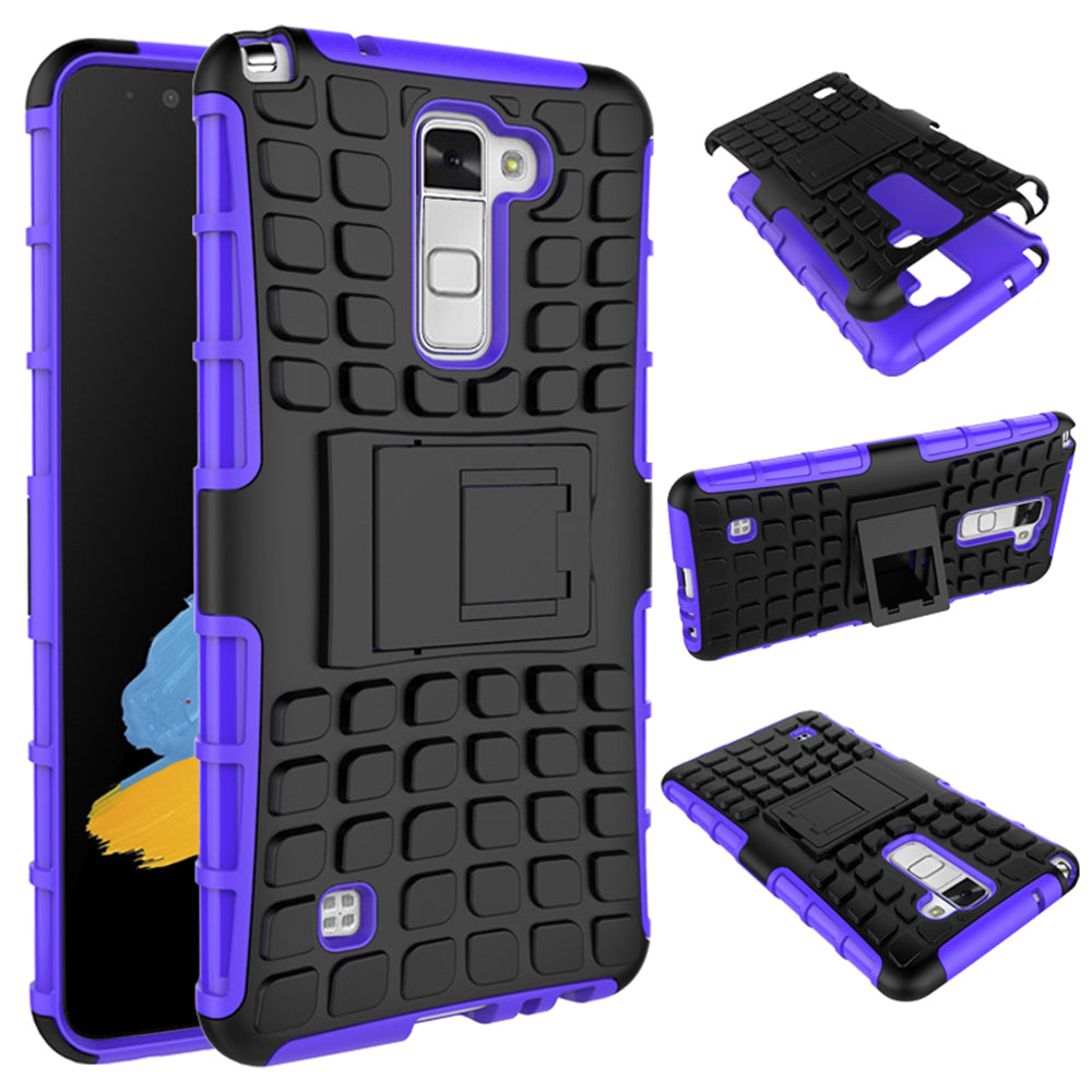 Heavy Duty Dual Layer Shockproof Silicone Phone Protective Case TPU Hybrid Kickstand Cover  for LG stylus2