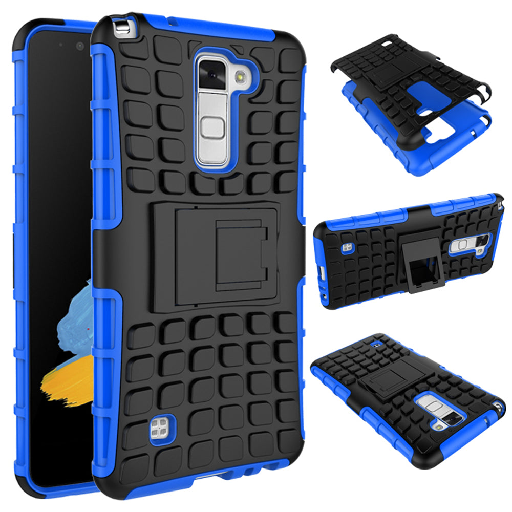 Heavy Duty Dual Layer Shockproof Silicone Phone Protective Case TPU Hybrid Kickstand Cover  for LG stylus2