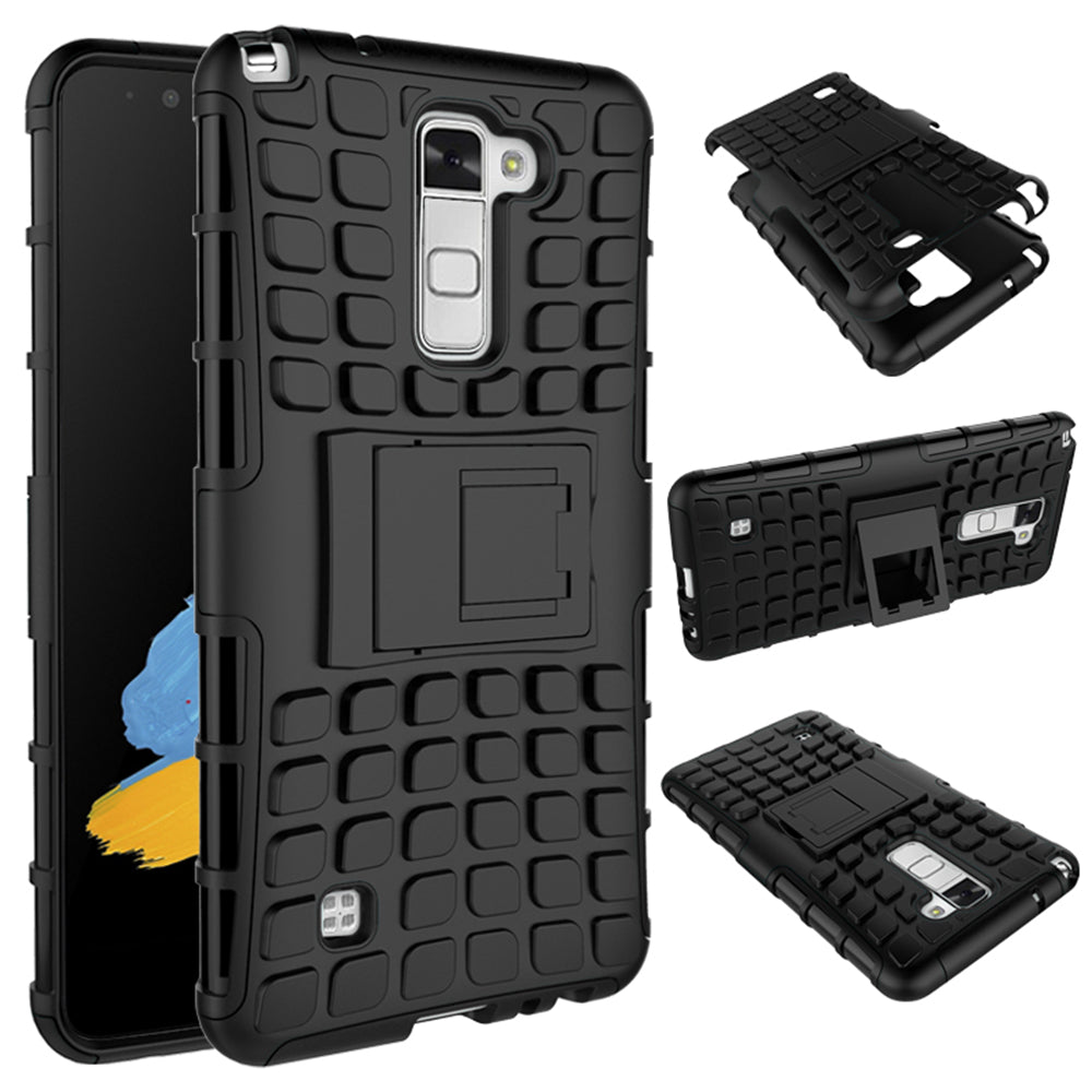Heavy Duty Dual Layer Shockproof Silicone Phone Protective Case TPU Hybrid Kickstand Cover  for LG stylus2