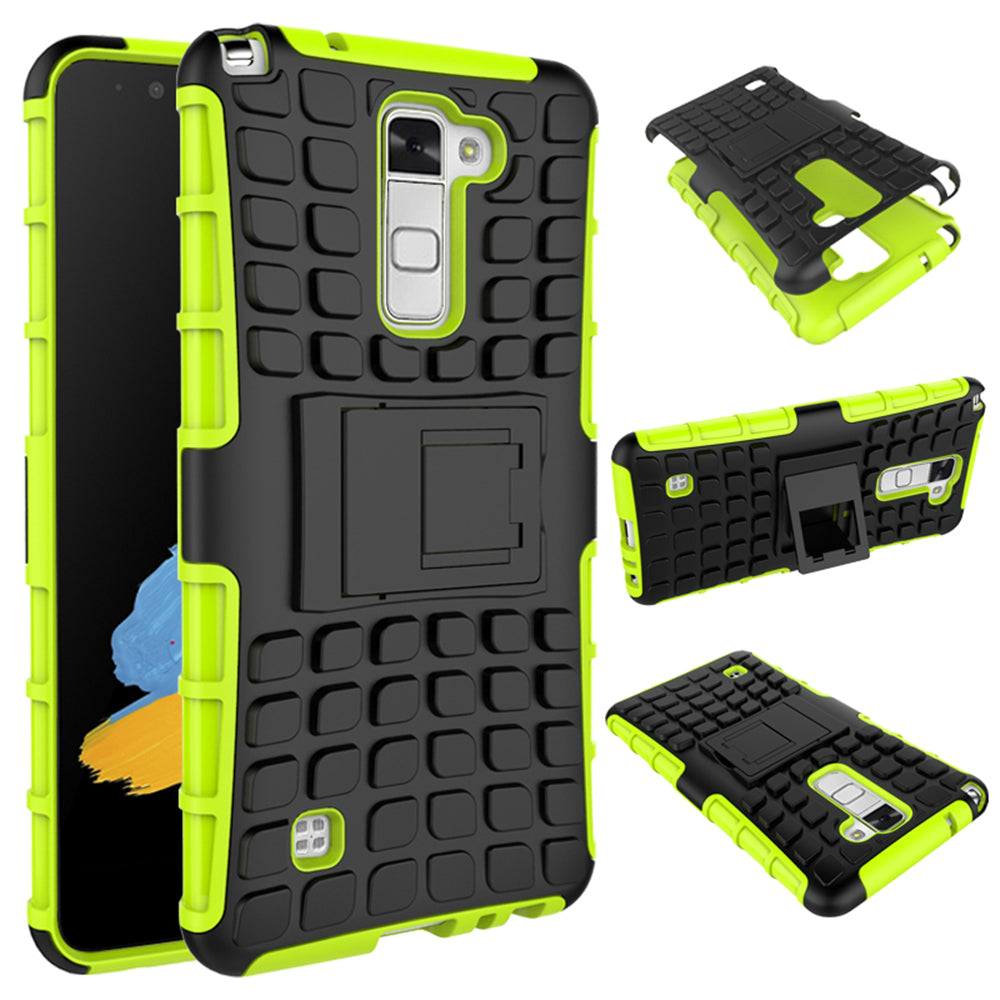 Heavy Duty Dual Layer Shockproof Silicone Phone Protective Case TPU Hybrid Kickstand Cover  for LG stylus2
