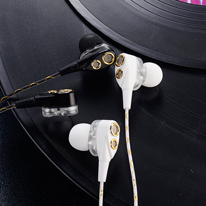 in-Ear Headphones, Fellee Wired Stereo HiFi Earphones Stereo Dual Dynamic Drivers Earbuds with Mic and 3.5mm Jack, Noise Isolati