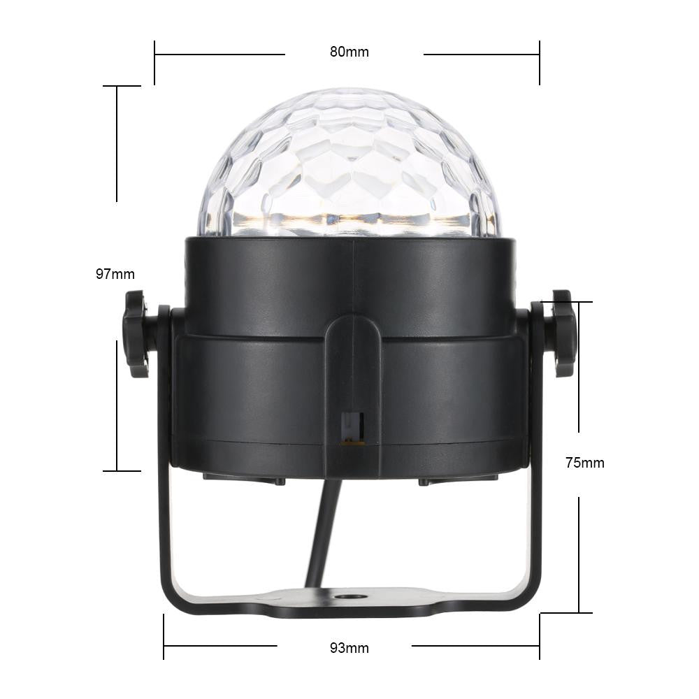 UK Plug Stage Light Auto Sound Activated LED Mini Crystal Magic Rotating Ball Effect for KTV
