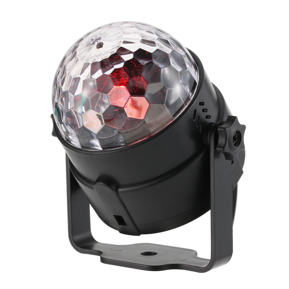 UK Plug Stage Light Auto Sound Activated LED Mini Crystal Magic Rotating Ball Effect for KTV