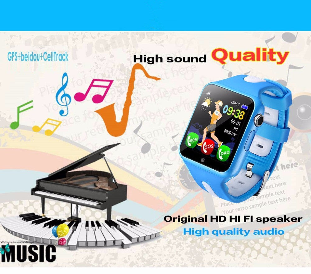 Children Smart Watch Kids Safe Monitor with Camera Support SIM /TF Dial Call Positioning Tracker for Andiord Phone