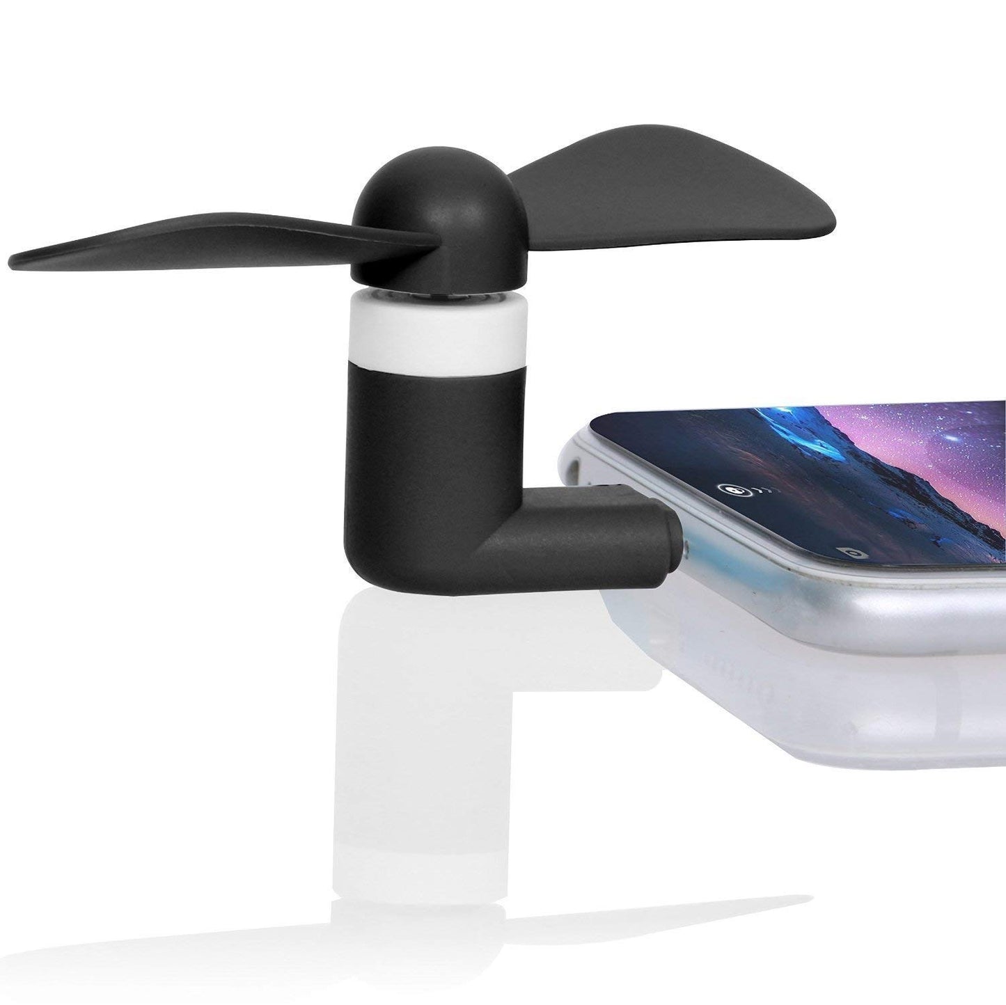 Pandawell OTG Micro USB Mobile Phone Fan Portable Dock Cool Cooler Rotating Fan for Samsung Galaxy , LG huawei xiaomi  & Other A