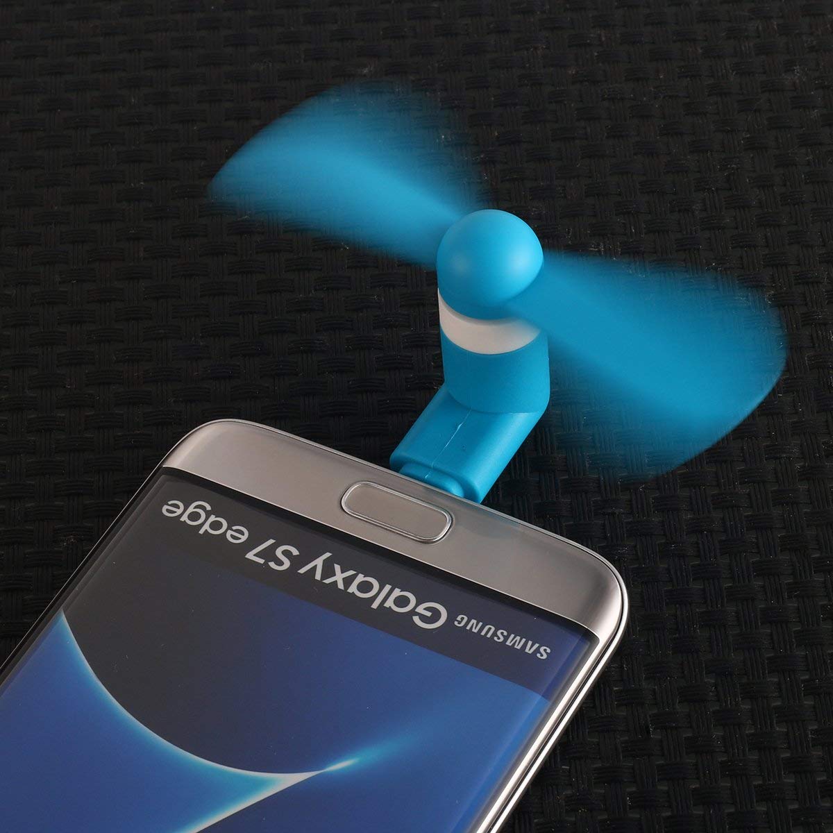 Pandawell OTG Micro USB Mobile Phone Fan Portable Dock Cool Cooler Rotating Fan for Samsung Galaxy , LG huawei xiaomi  & Other A