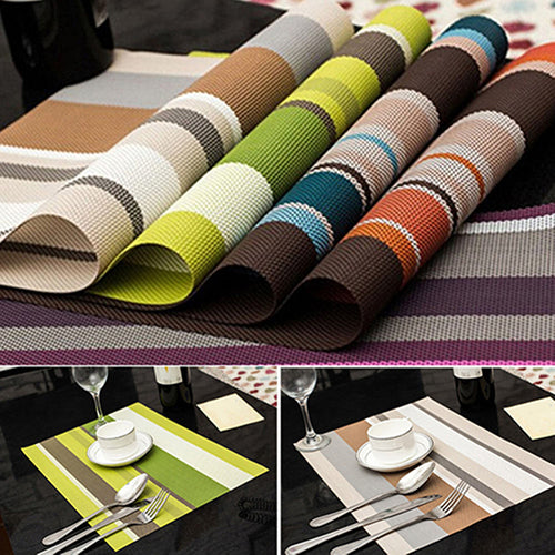 1Pc PVC Quick-drying Placemat Insulation Mat Coasters Kitchen Dining Table