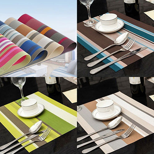 1Pc PVC Quick-drying Placemat Insulation Mat Coasters Kitchen Dining Table