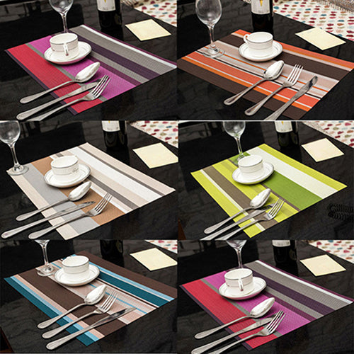 1Pc PVC Quick-drying Placemat Insulation Mat Coasters Kitchen Dining Table