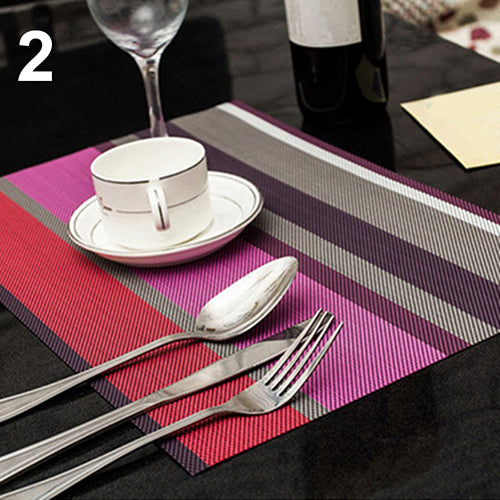 1Pc PVC Quick-drying Placemat Insulation Mat Coasters Kitchen Dining Table