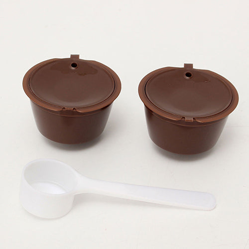 2 x Refillable Coffee Capsules for Reusable Brewers Refill Cup Filter Mesh Holder