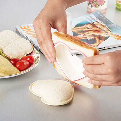 DIY Heart Shape Sandwich Toast Maker Cake Cookies Lunch Bread Mould Tool