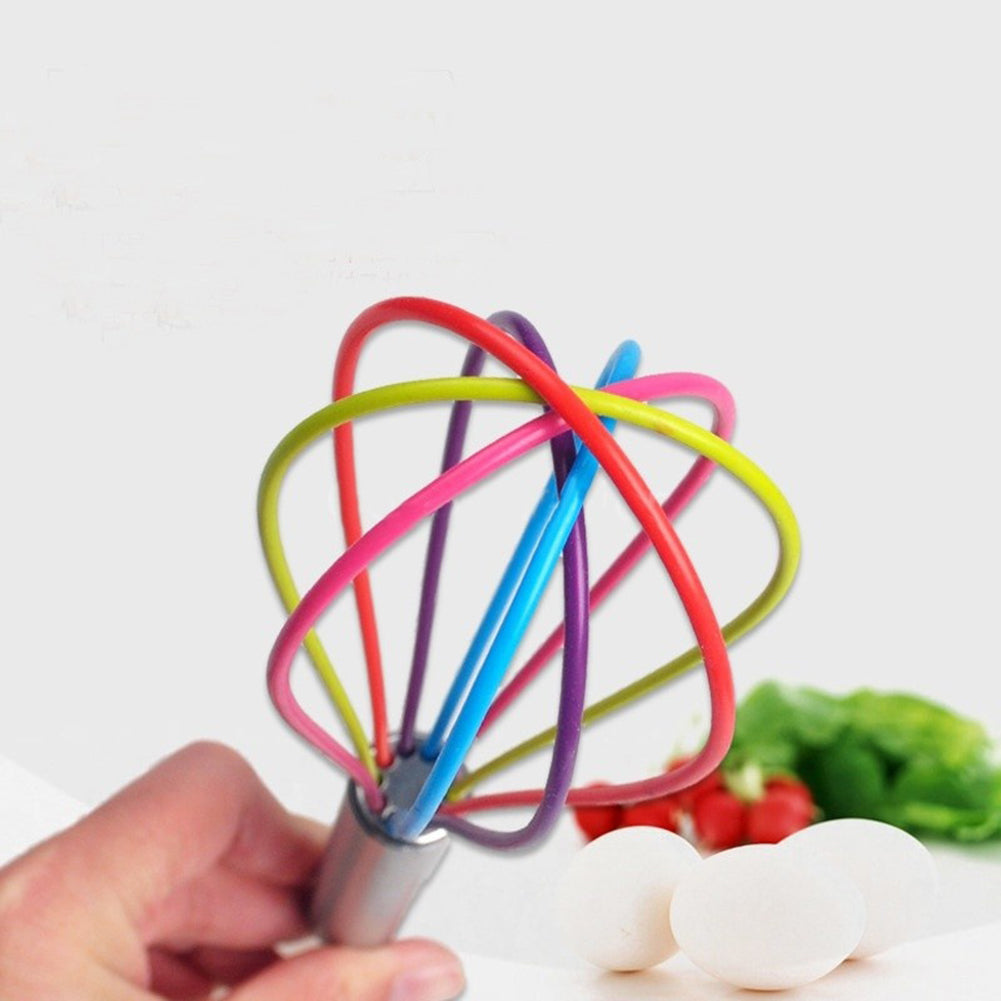 Stainless Steel Handle Silicone Balloon Wire Egg Beater Whisk Mixer Kitchen Tool
