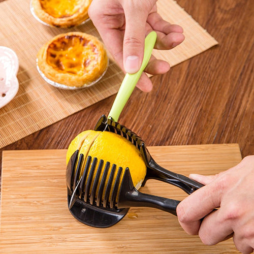 Multifunctional Lemon Tomato Fruit Melon Slicer Chopper Cutter Food Clip Kitchen Tool