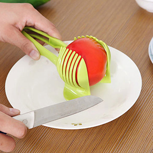 Multifunctional Lemon Tomato Fruit Melon Slicer Chopper Cutter Food Clip Kitchen Tool