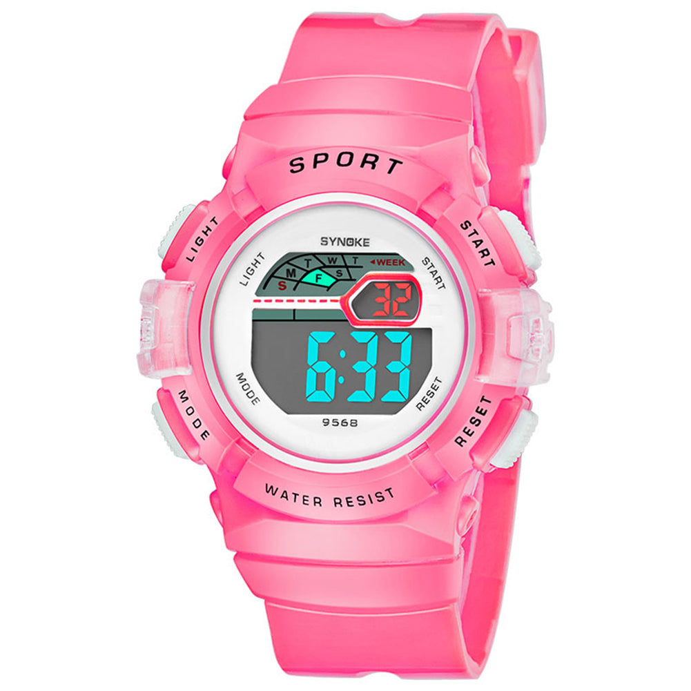 Multifunction Alarm Weekday Stopwatch Kids Sports Digital Luminous Wrist Watch