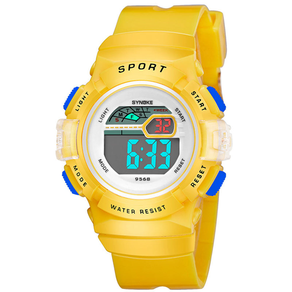 Multifunction Alarm Weekday Stopwatch Kids Sports Digital Luminous Wrist Watch
