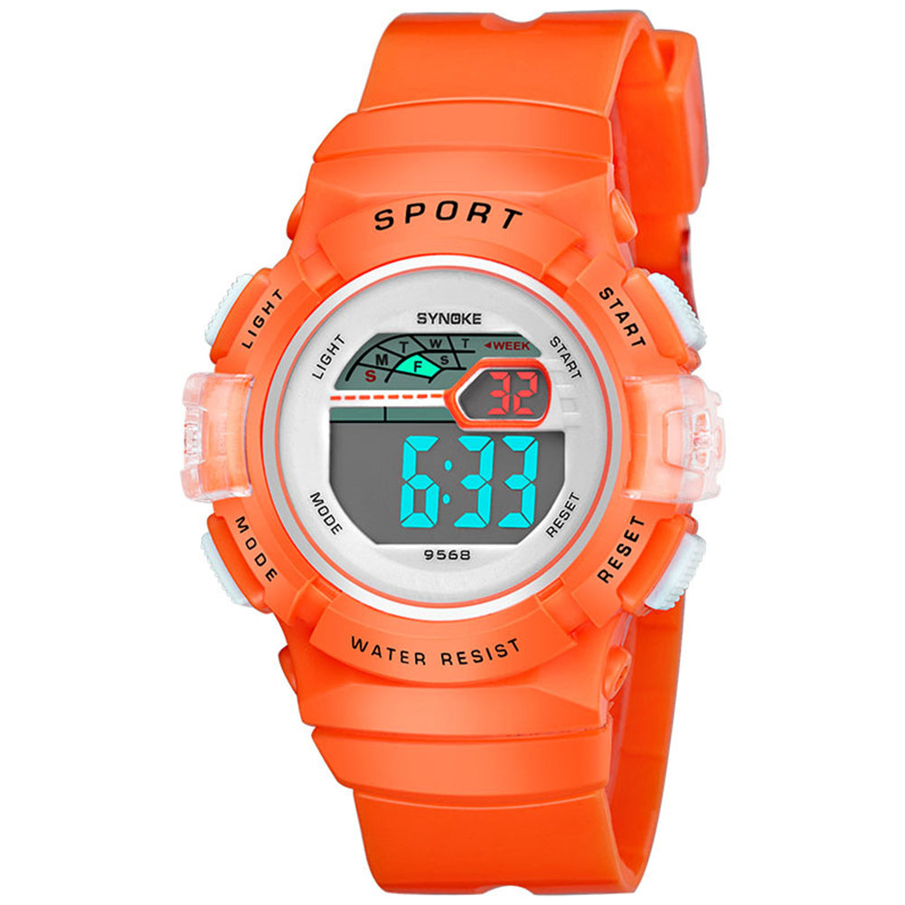 Multifunction Alarm Weekday Stopwatch Kids Sports Digital Luminous Wrist Watch