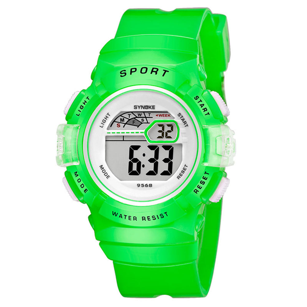Multifunction Alarm Weekday Stopwatch Kids Sports Digital Luminous Wrist Watch