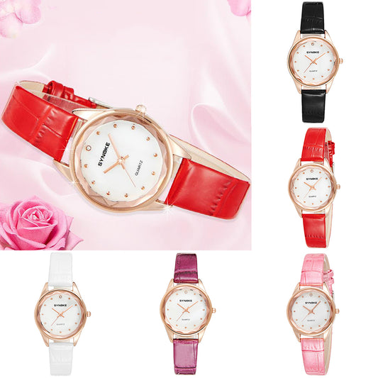 Women Fashion Number Free Quartz Analog Pointer Waterproof Party Wrist Watch