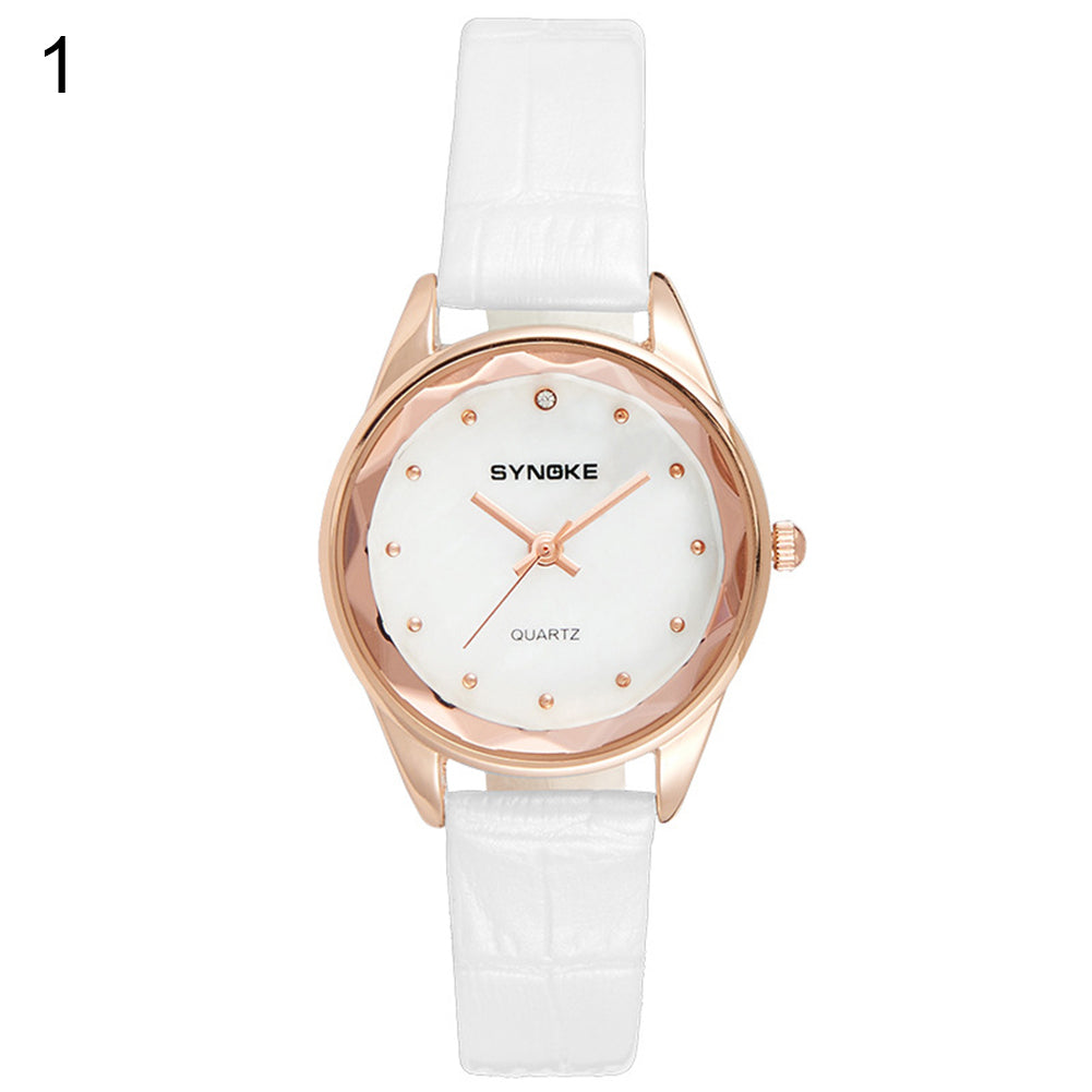 Women Fashion Number Free Quartz Analog Pointer Waterproof Party Wrist Watch