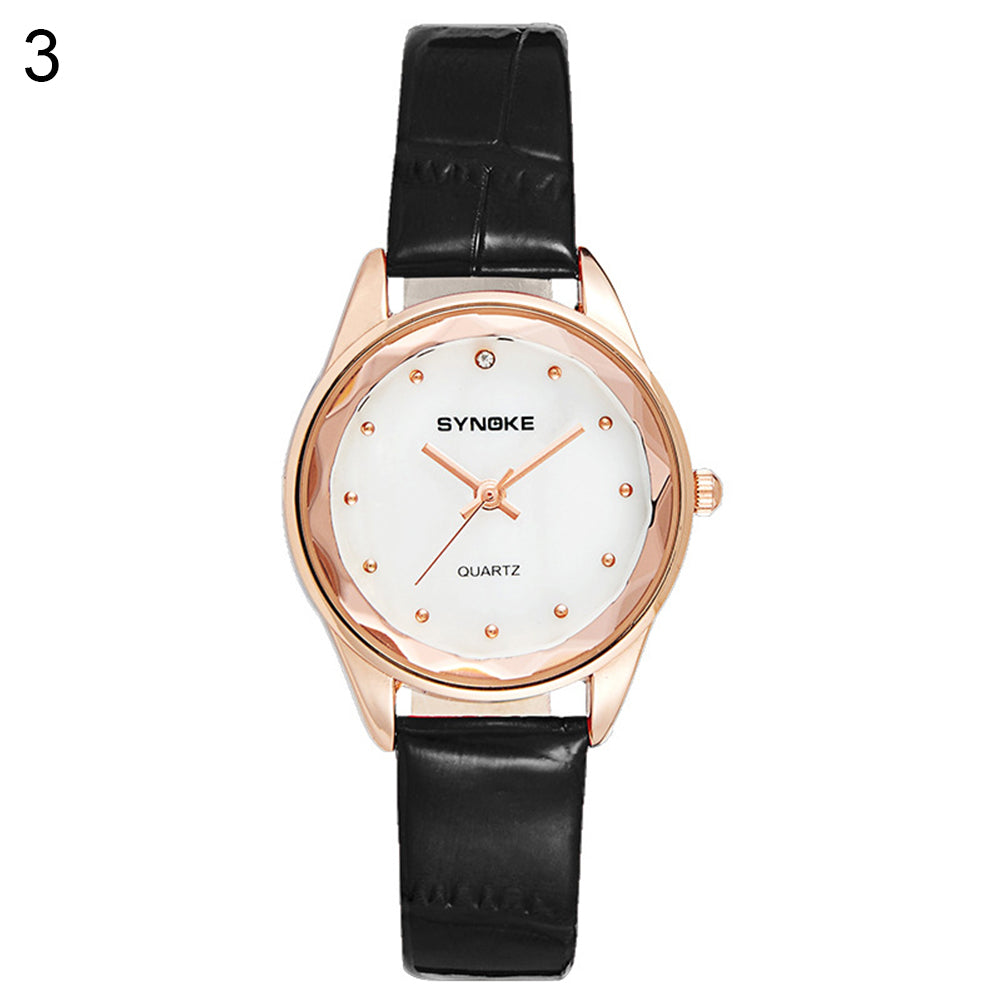 Women Fashion Number Free Quartz Analog Pointer Waterproof Party Wrist Watch