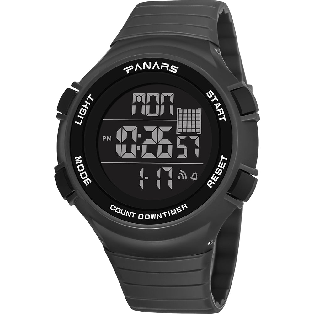 Outdoor Sports Waterproof Backlight Round Dial Alarm Men Digital Wrist Watch