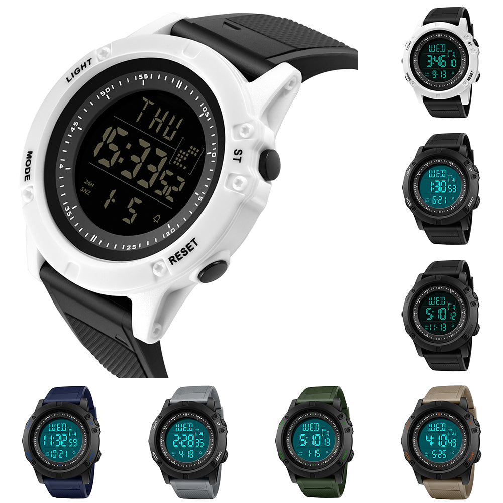 Outdoor Hiking Waterproof Backlight Sports Digital Men Wrist Watch Stopper Alarm