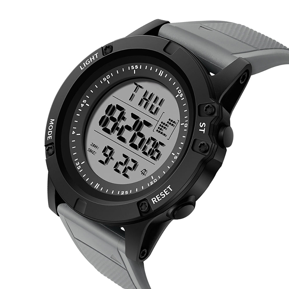 Outdoor Hiking Waterproof Backlight Sports Digital Men Wrist Watch Stopper Alarm