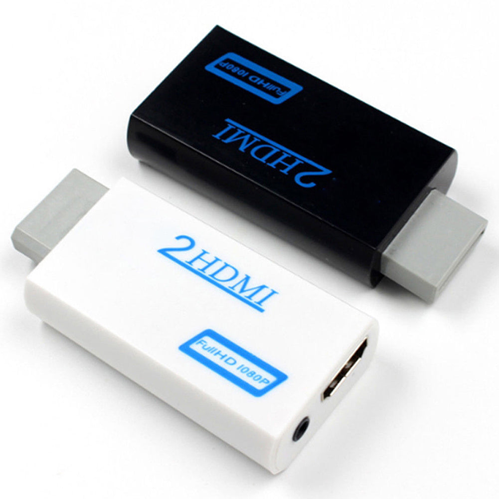 3.5mm Audio Output Jack for Wii to HDMI Full HD 1080P Video Converter Adapter