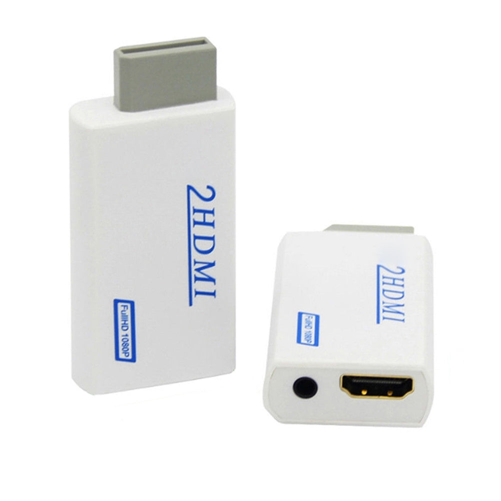 3.5mm Audio Output Jack for Wii to HDMI Full HD 1080P Video Converter Adapter