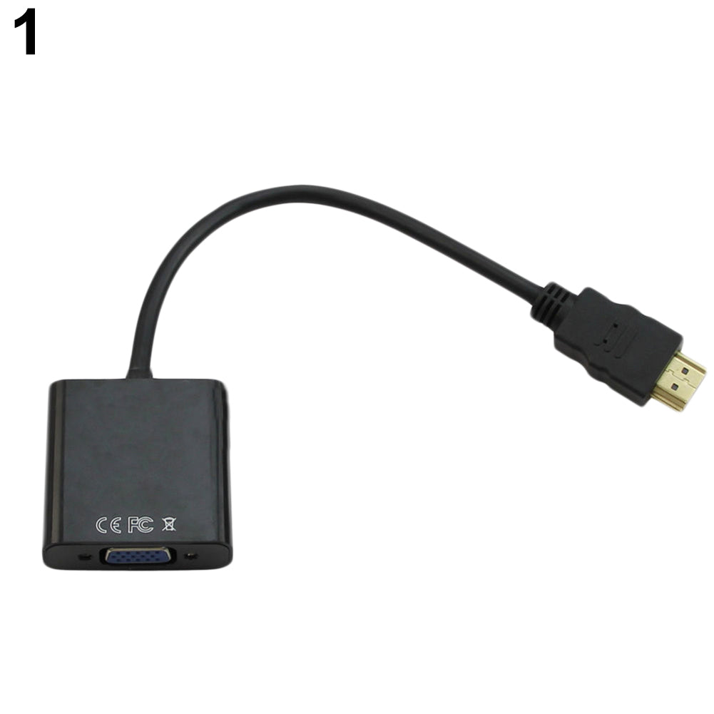 1080P HDMI Male to VGA Female Adapter Converter Video Cable Cord for PC HDTV DVD