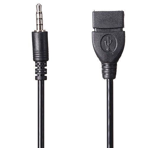 3.5mm Male Audio AUX-in-Jack to USB 2.0 Type A Female OTG Converter Cable