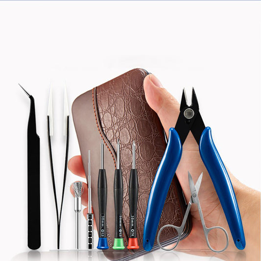 9Pcs DIY Electronic Cigarette Tools Set Bag Storage Ceramic Tweezers Accessory