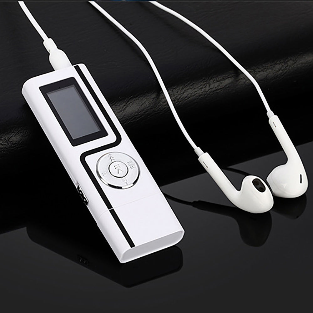 MP3 Music Media Player Portable USB Stick Shape LCD Screen Dual Audio Ports Gift