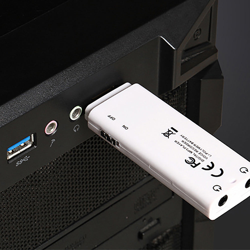 MP3 Music Media Player Portable USB Stick Shape LCD Screen Dual Audio Ports Gift