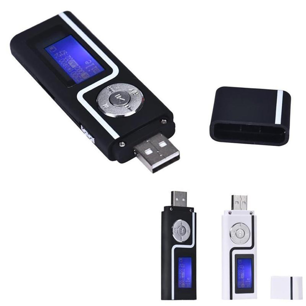 MP3 Music Media Player Portable USB Stick Shape LCD Screen Dual Audio Ports Gift