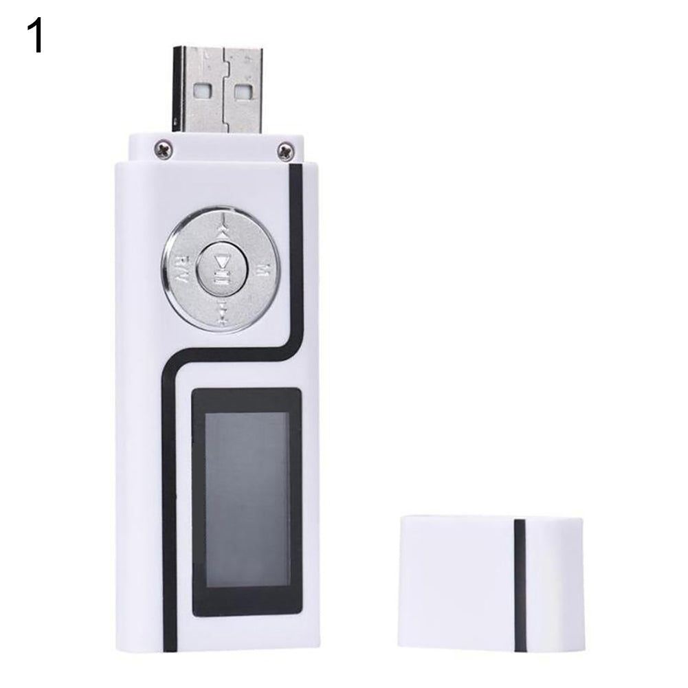MP3 Music Media Player Portable USB Stick Shape LCD Screen Dual Audio Ports Gift