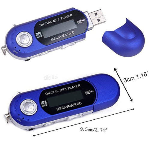Mini Portable USB 32G TF Card Slot Supported USB Flash MP3 Player Earphone