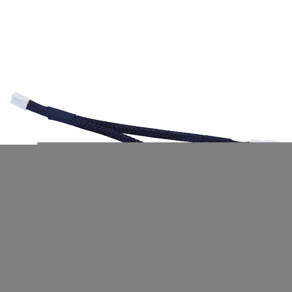 3 Pin CPU Y-Splitter Dual Power Sleeved Cable Computer Case Fan Tool Radiator