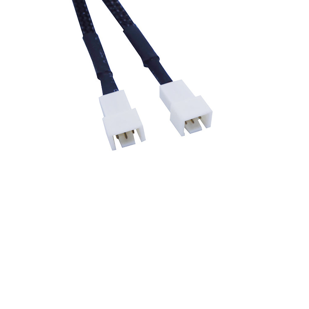 3 Pin CPU Y-Splitter Dual Power Sleeved Cable Computer Case Fan Tool Radiator