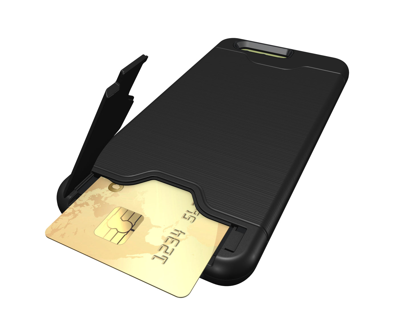 Durable Case Card Slot Brushed Texture Heavy Duty Hybrid Dual Layer Wallet Case Cover Shell with Kickstand for HUAWEI P10 Plus