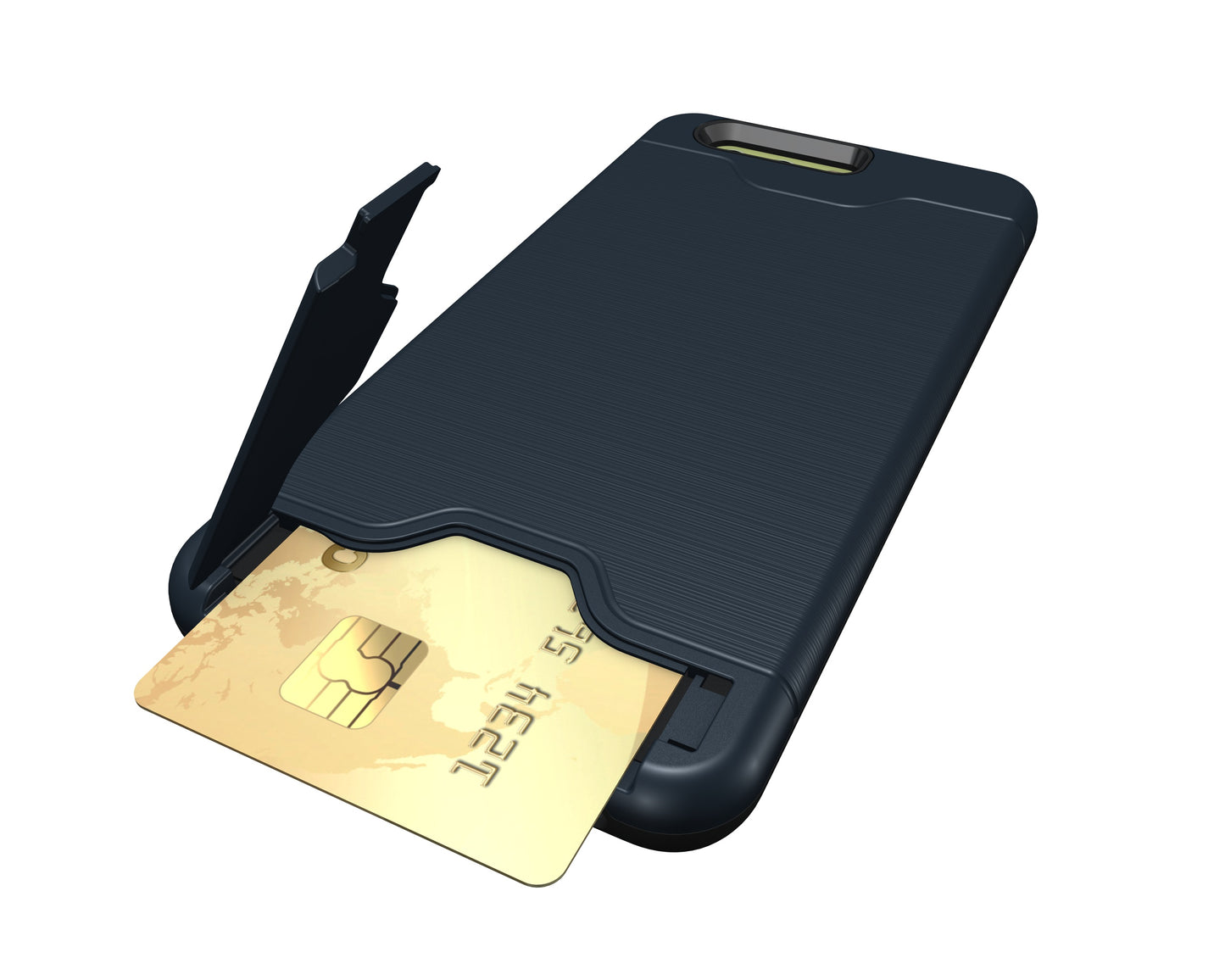 Durable Case Card Slot Brushed Texture Heavy Duty Hybrid Dual Layer Wallet Case Cover Shell with Kickstand for HUAWEI P10 Plus