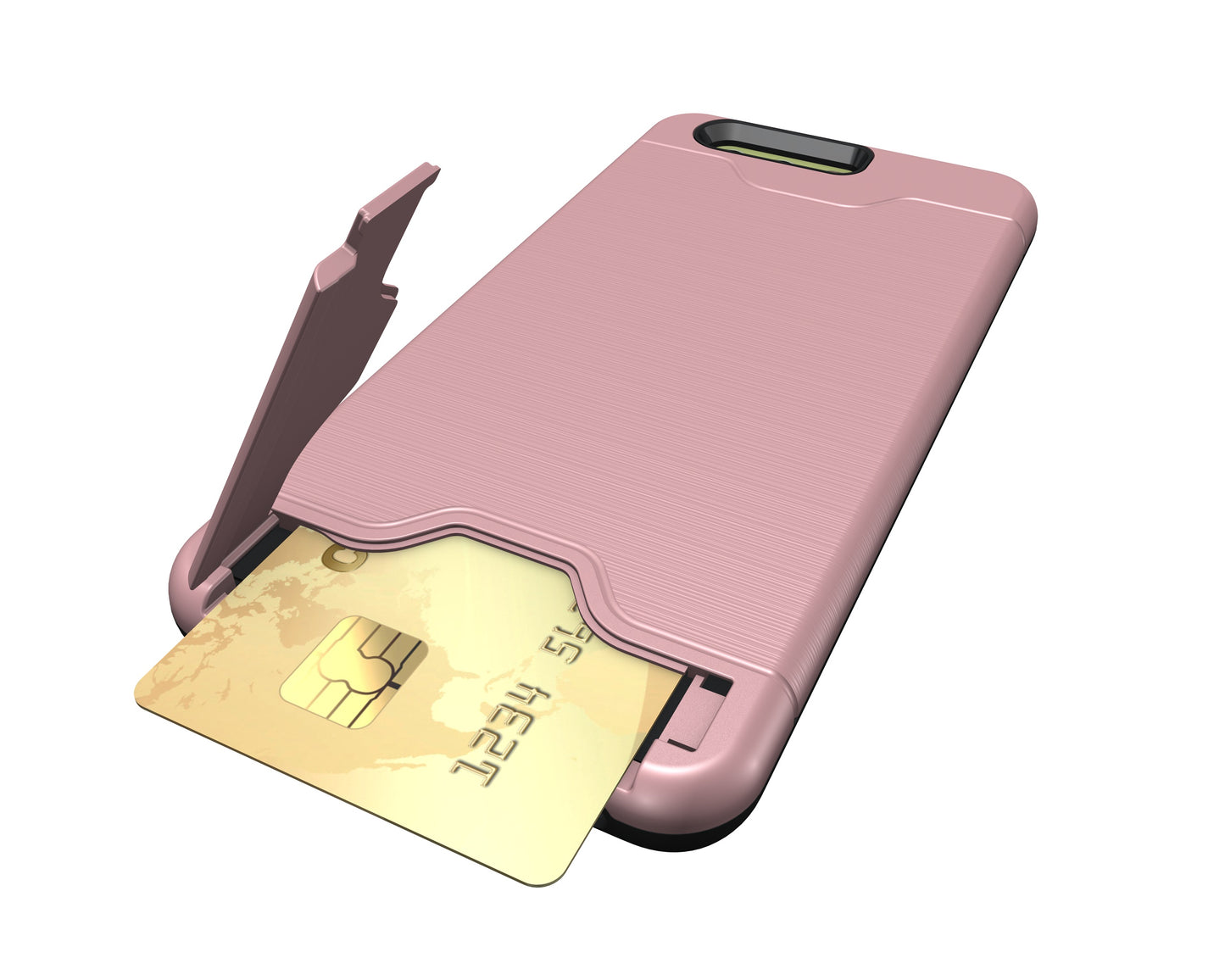 Durable Case Card Slot Brushed Texture Heavy Duty Hybrid Dual Layer Wallet Case Cover Shell with Kickstand for HUAWEI P10 Plus