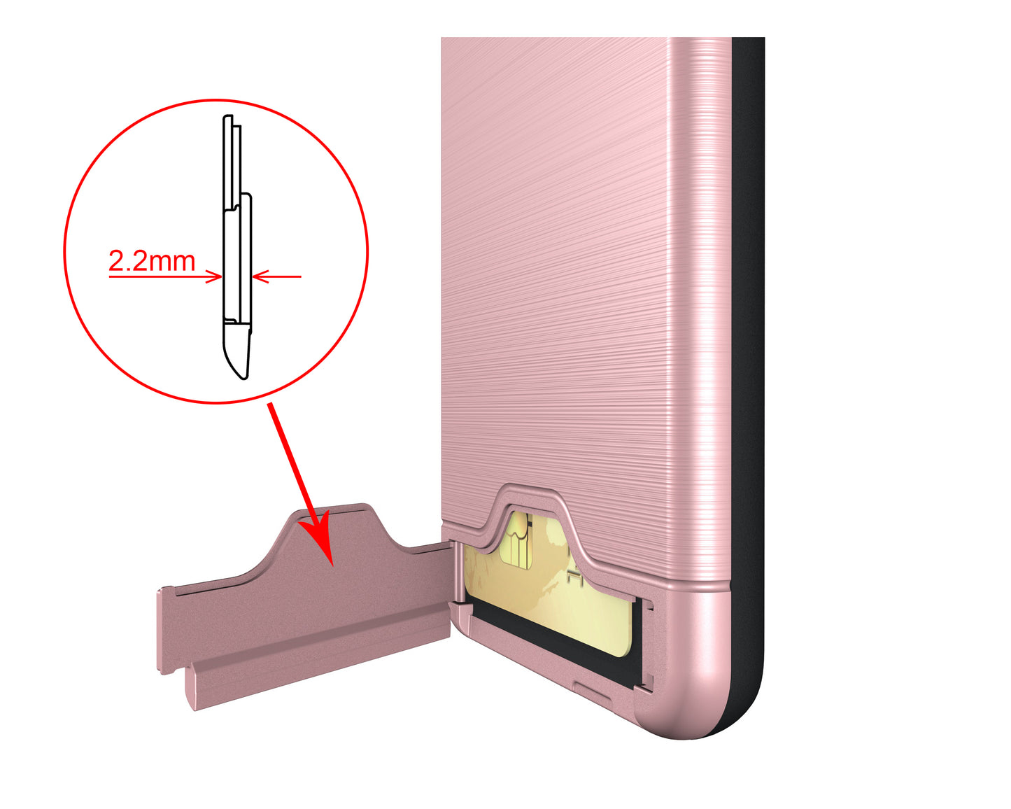 Durable Case Card Slot Brushed Texture Heavy Duty Hybrid Dual Layer Wallet Case Cover Shell with Kickstand for HUAWEI P10 Plus