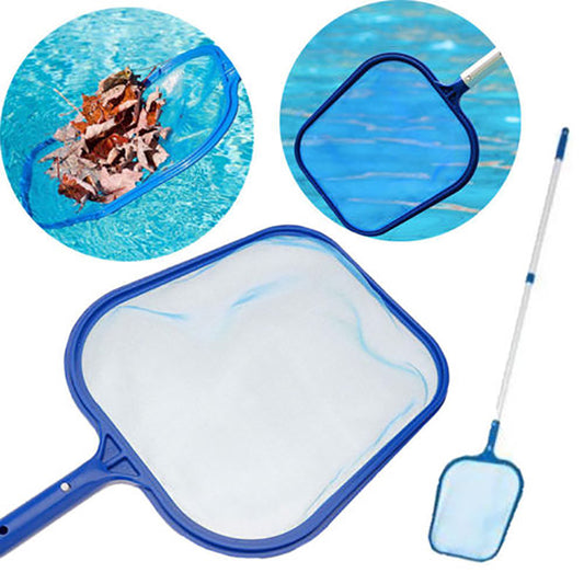 Handheld Pond Leaf Mesh Skimmer Rake Net Swimming Pool Spa Leaves Cleaning Tool