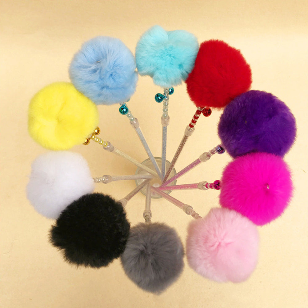 Pet Cat Kitten Funny Pompon Ball Small Bell Stick Rod Playing Interactive Toy