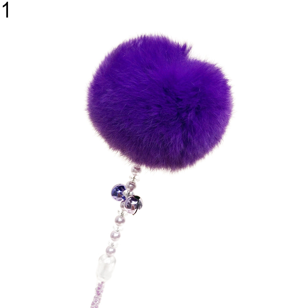 Pet Cat Kitten Funny Pompon Ball Small Bell Stick Rod Playing Interactive Toy