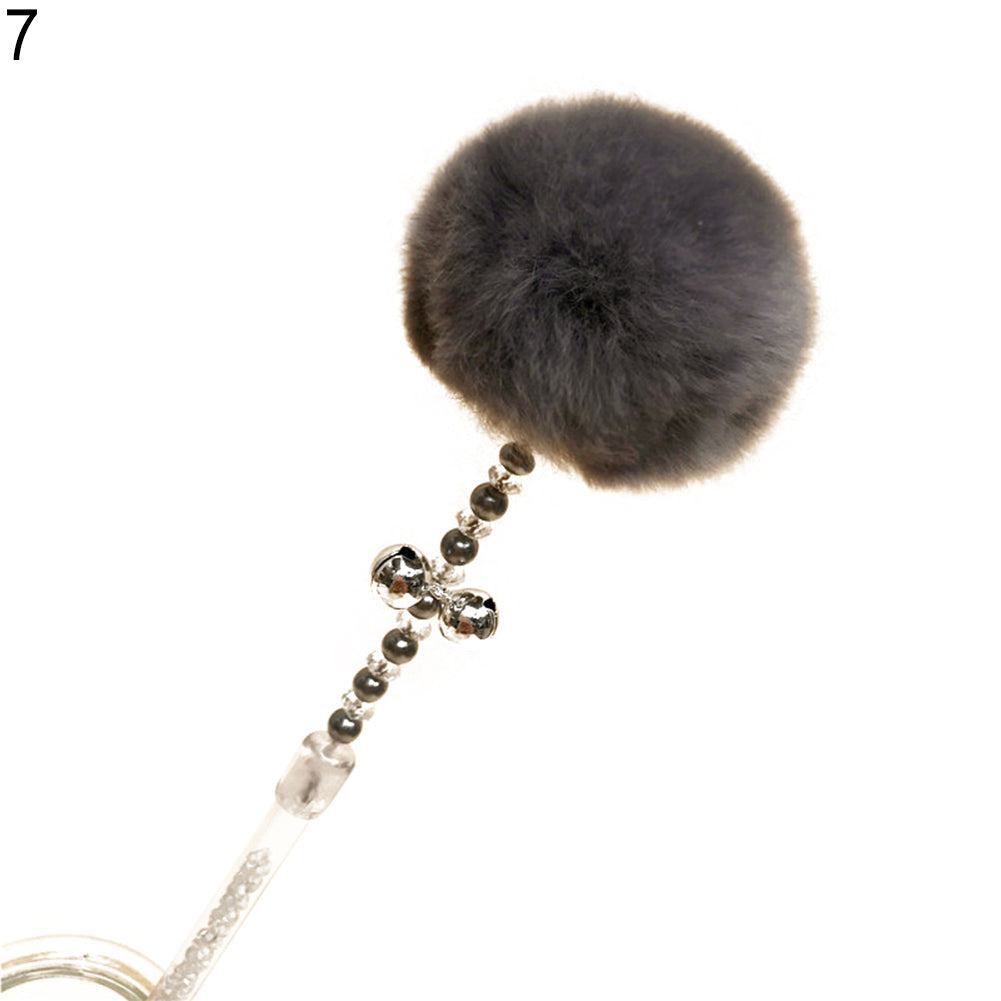 Pet Cat Kitten Funny Pompon Ball Small Bell Stick Rod Playing Interactive Toy