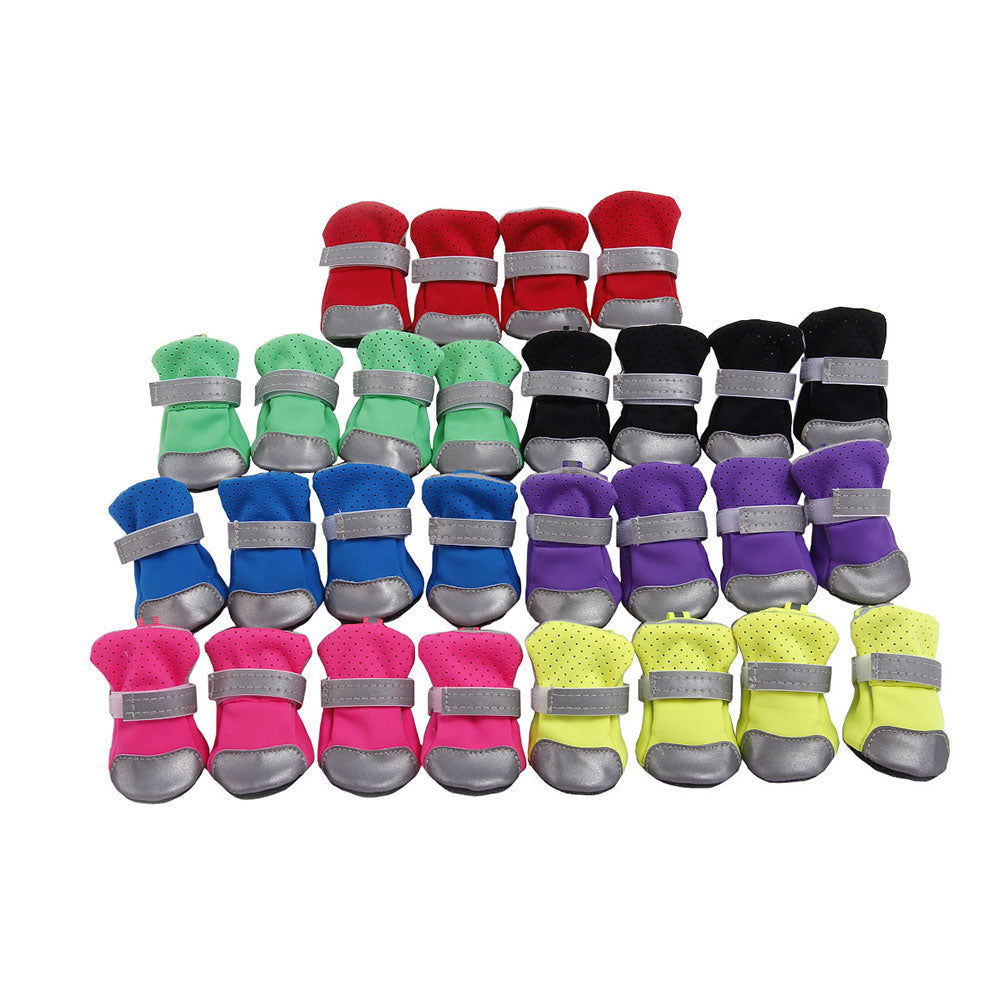 4Pcs Breathable Pet Shoes Non-slip Reflective Protector Dog Foot Cover Boots